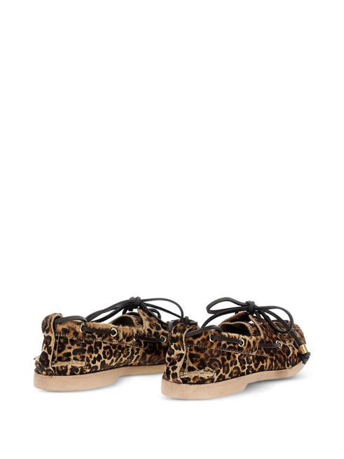 GOLDEN GOOSE LEOPARD BOAT SHOES